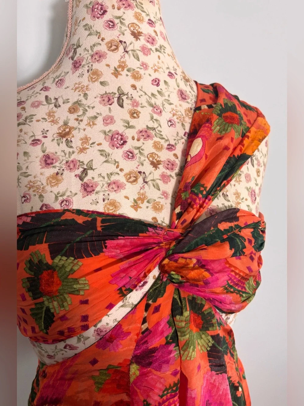 Farm Rio Blooming Garden One Shoulder Maxi Dress Size Medium - Picture 6 of 10